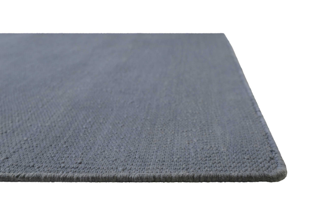 Kelim Teppich Blau Grau aus Baumwolle "Nizza" Green Looop
