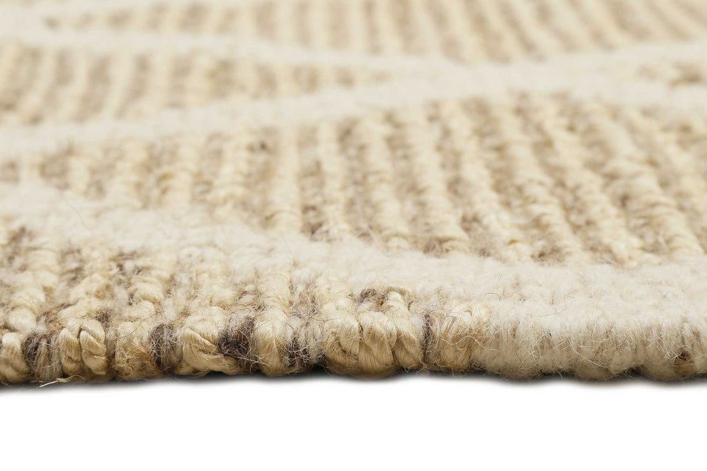 Teppich Naturfarben aus Jute & Wolle "Novella" Green Looop