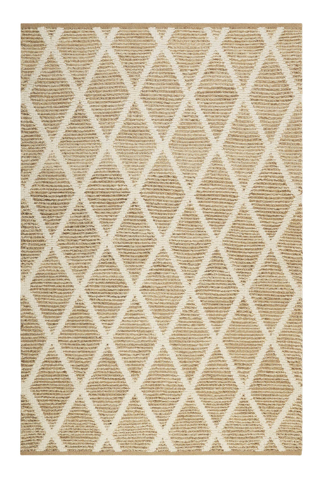 Teppich Naturfarben aus Jute & Wolle "Novella" Green Looop