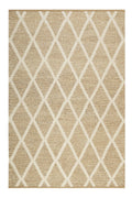 Teppich Naturfarben aus Jute & Wolle "Novella" Green Looop