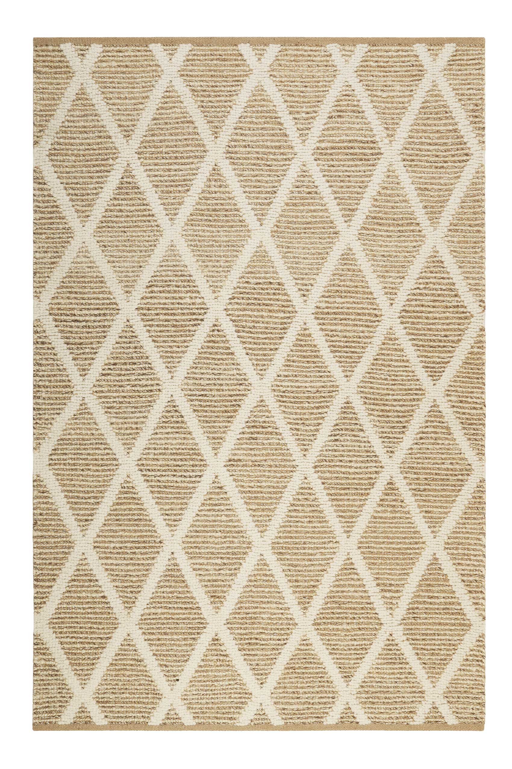 Teppich Naturfarben aus Jute & Wolle "Novella" Green Looop