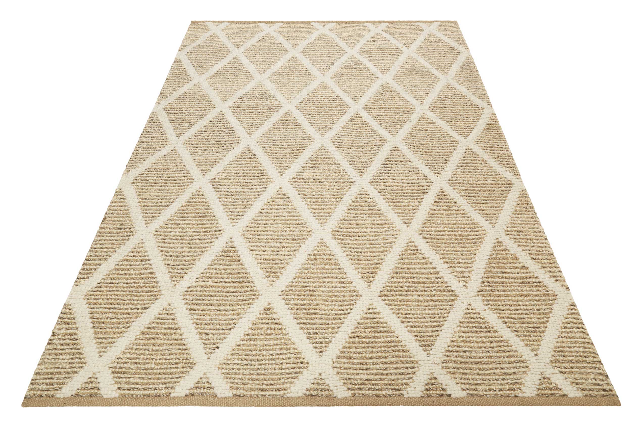 Teppich Naturfarben aus Jute & Wolle "Novella" Green Looop