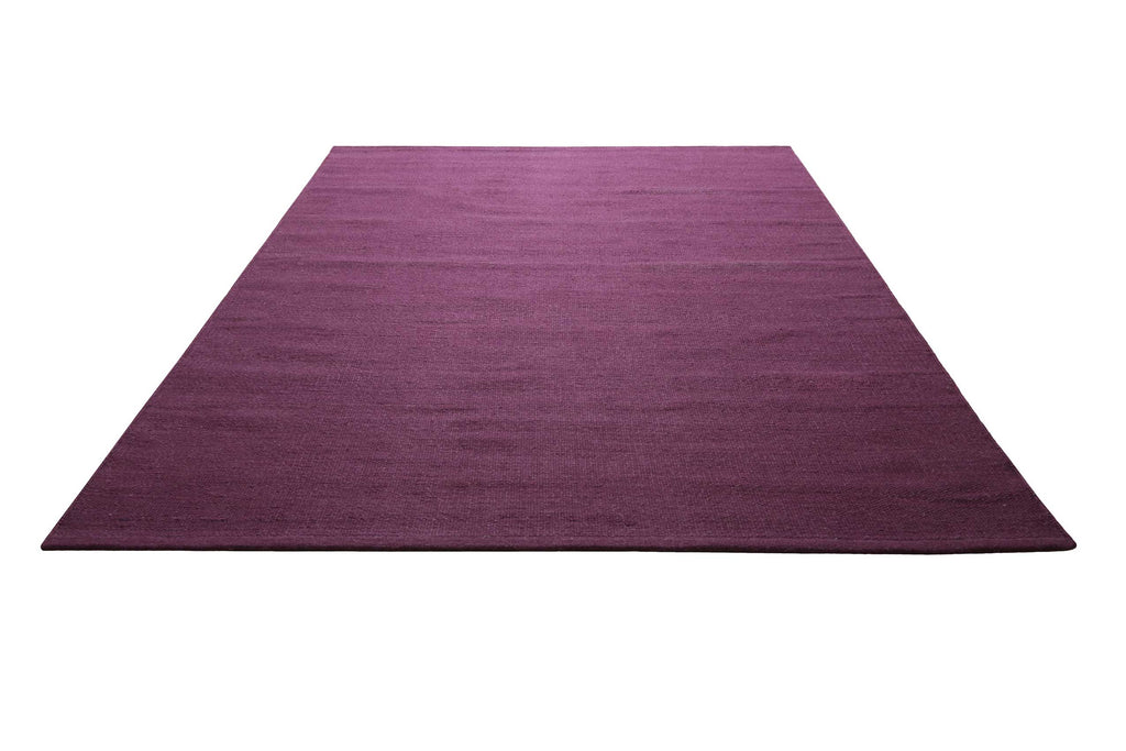 Kelim Teppich Lila Violett aus Wolle "Perpignan" Green Looop