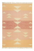Kelim Teppich Rosa meliert aus Wolle "Soleil" Green Looop