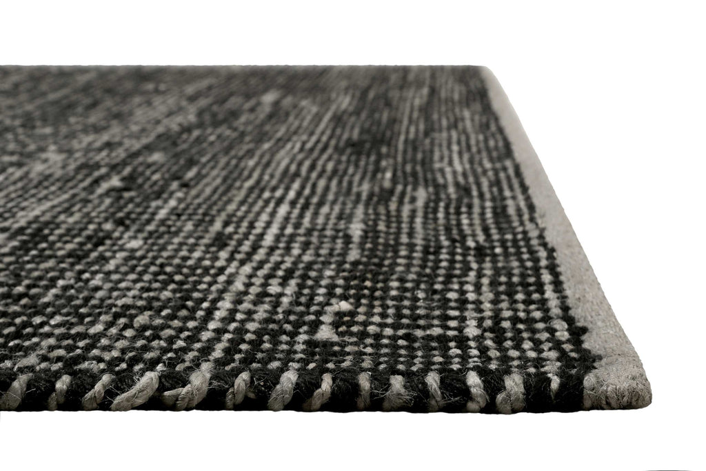Kelim Teppich Grau Schwarz aus Jute & Wolle "Toulouse" Green Looop
