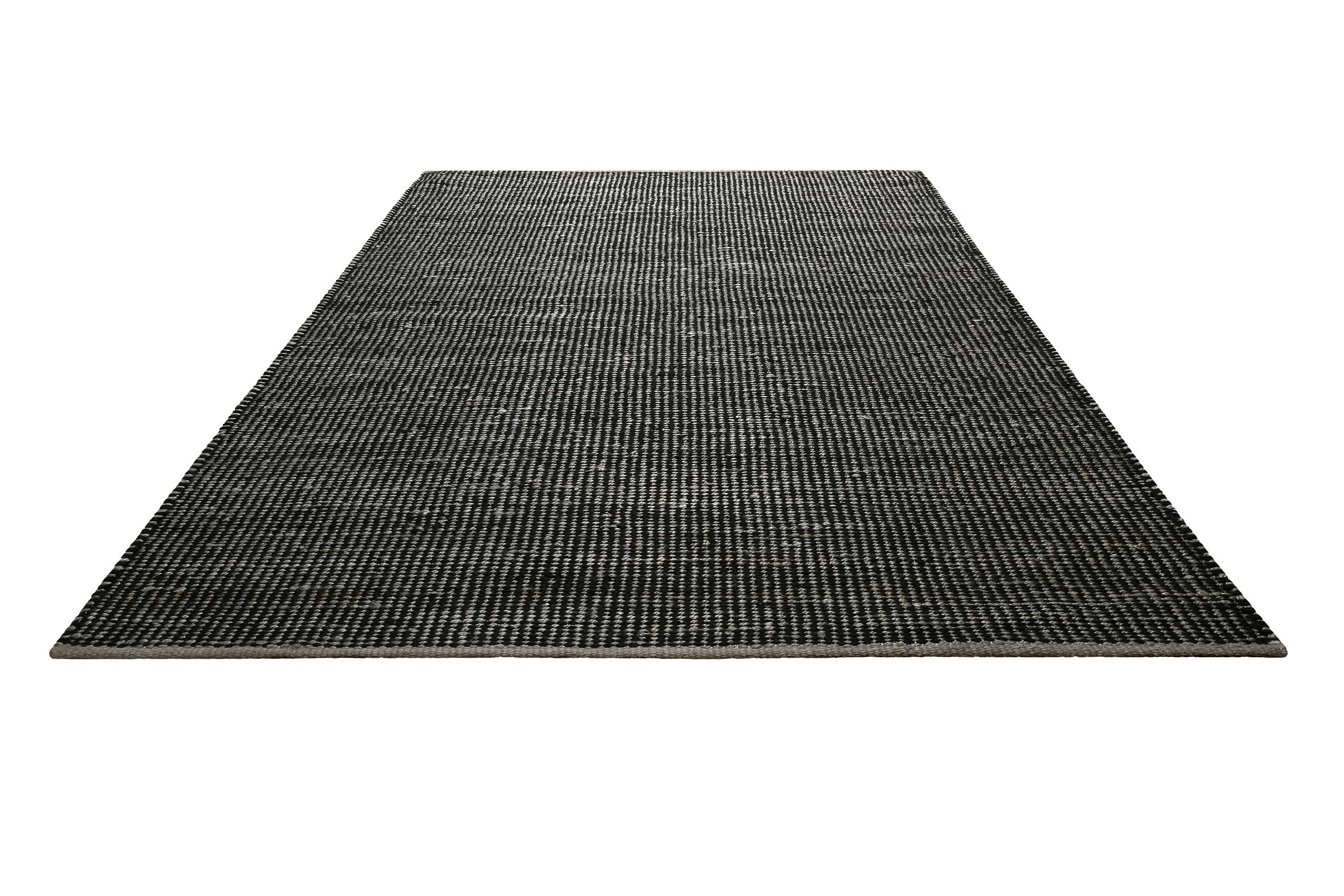 Kelim Teppich Grau Schwarz aus Jute & Wolle "Toulouse" Green Looop