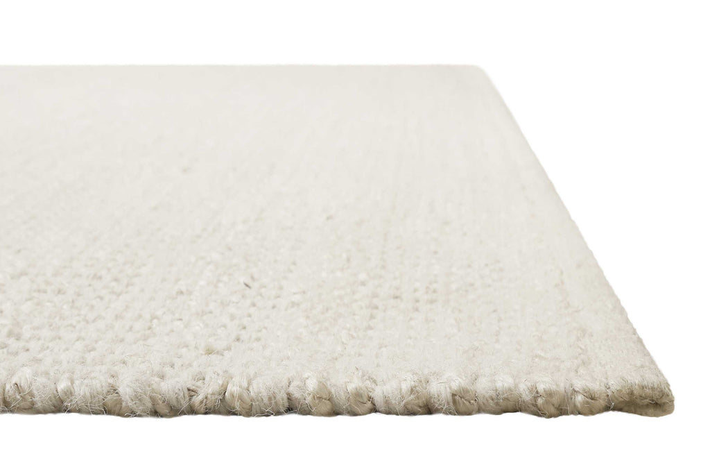 Kelim Teppich Creme Weiß aus Jute & Wolle "Toulouse" Green Looop