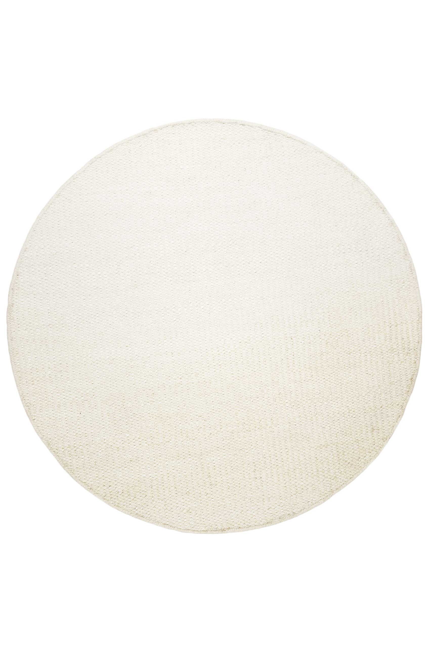 Kelim Teppich Rund Creme Weiß aus Jute & Wolle "Toulouse" Green Looop
