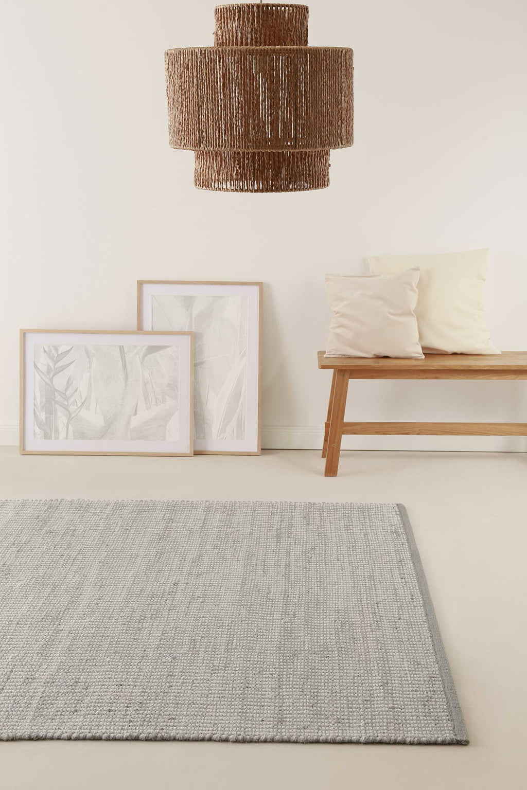 Kelim Teppich Grau Creme aus Jute & Wolle "Toulouse" Green Looop