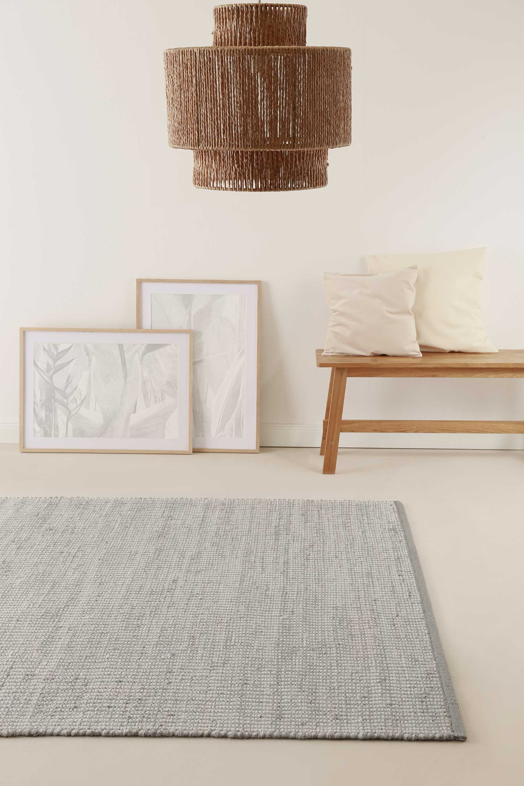 Kelim Teppich Grau Creme aus Jute & Wolle "Toulouse" Green Looop