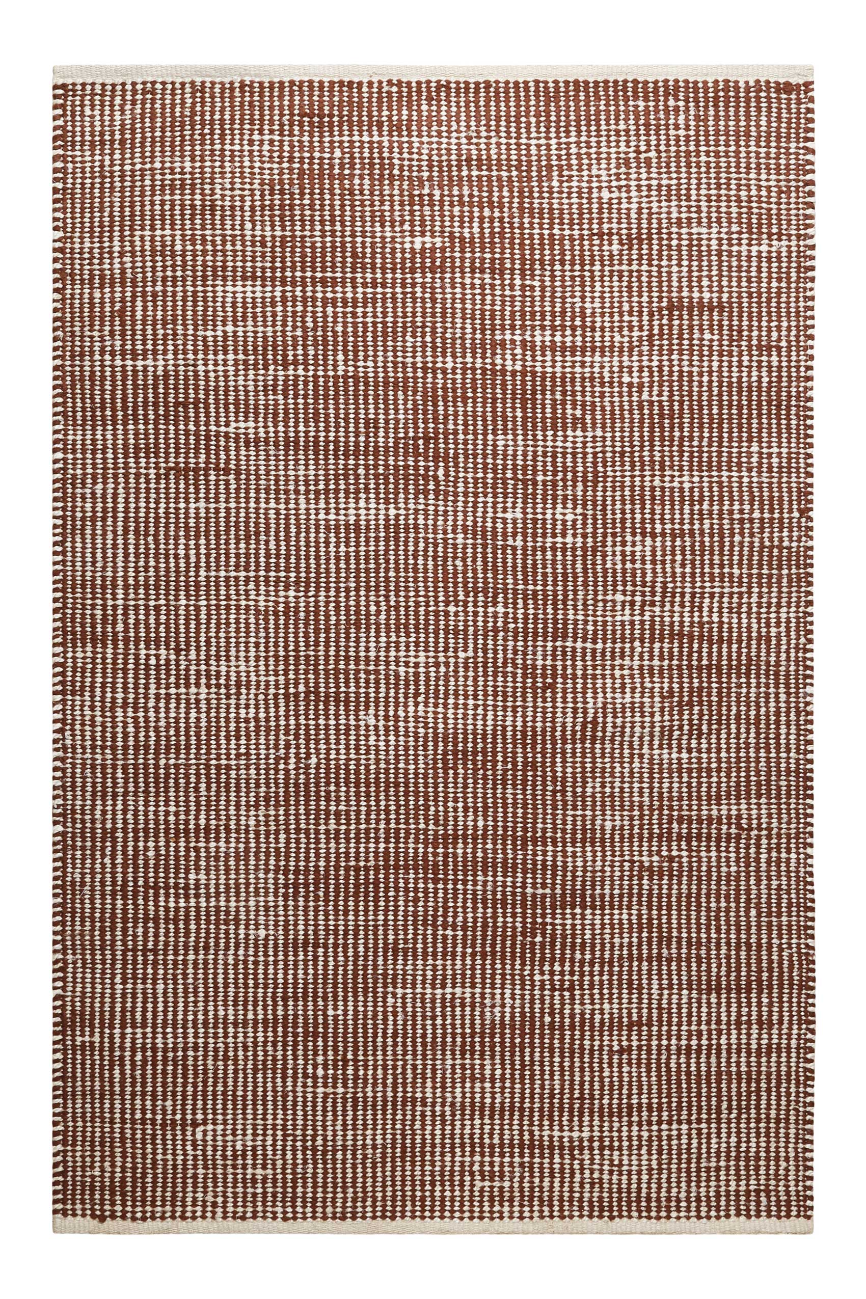 Kelim Teppich Rotbraun Beige aus Jute & Wolle "Toulouse" Green Looop