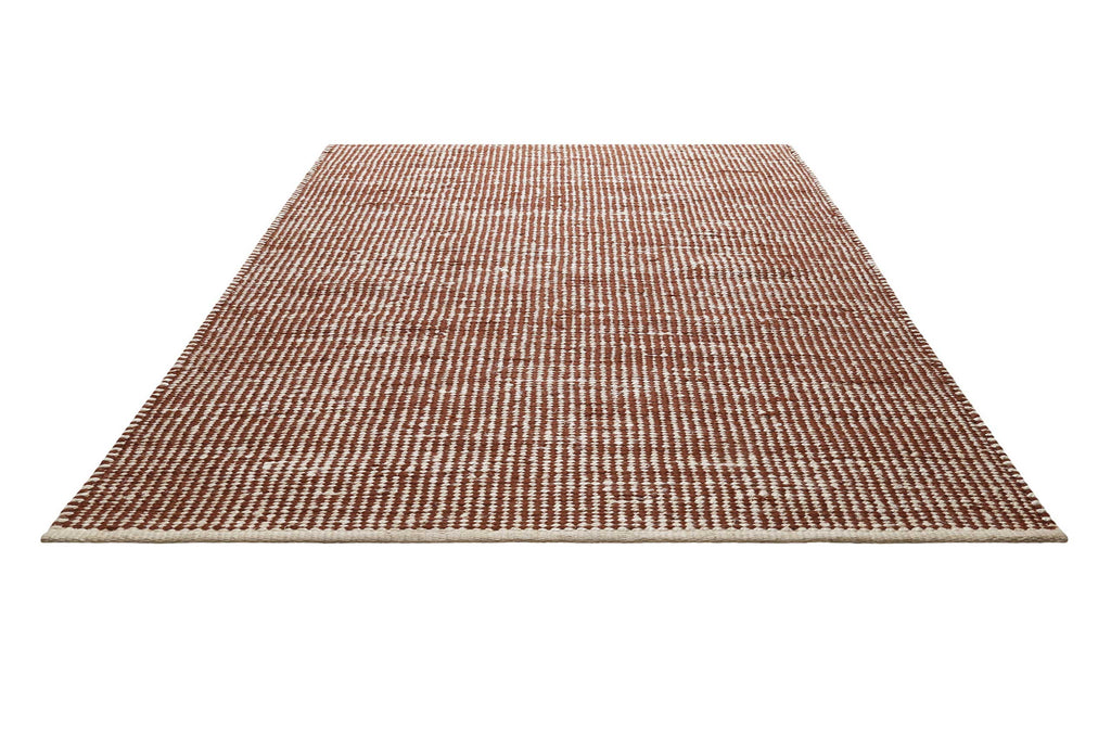 Kelim Teppich Rotbraun Beige aus Jute & Wolle "Toulouse" Green Looop