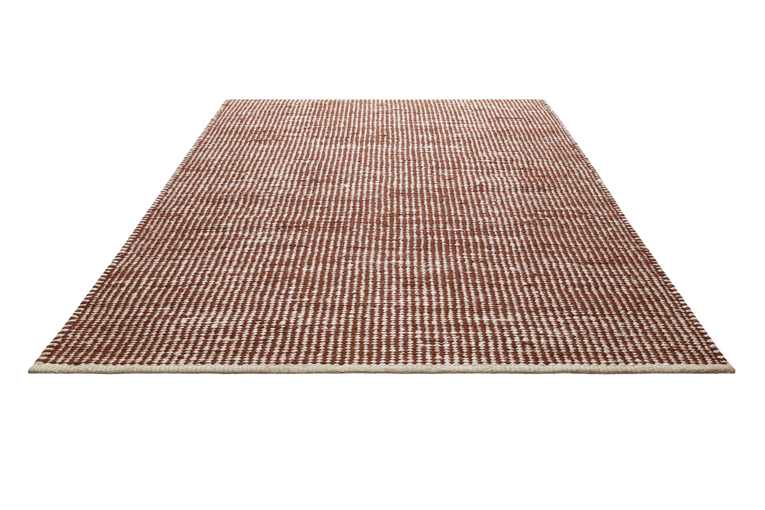 Kelim Teppich Rotbraun Beige aus Jute & Wolle "Toulouse" Green Looop