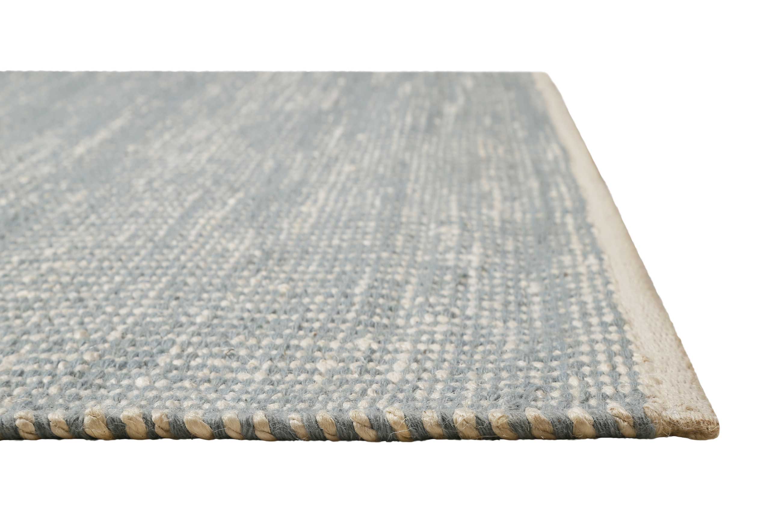 Kelim Teppich Mintgrün Beige aus Jute & Wolle "Toulouse" Green Looop