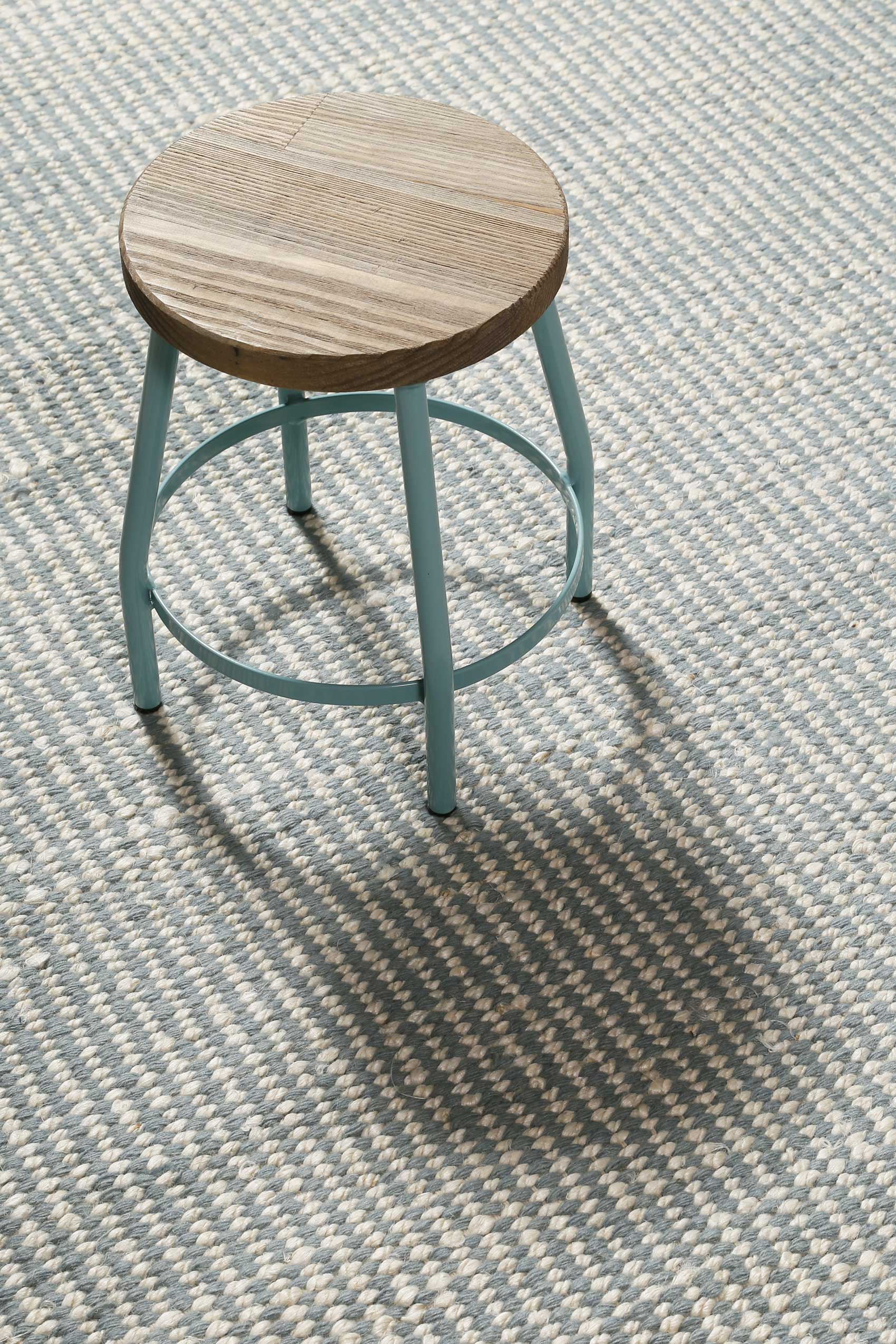 Kelim Teppich Mintgrün Beige aus Jute & Wolle "Toulouse" Green Looop