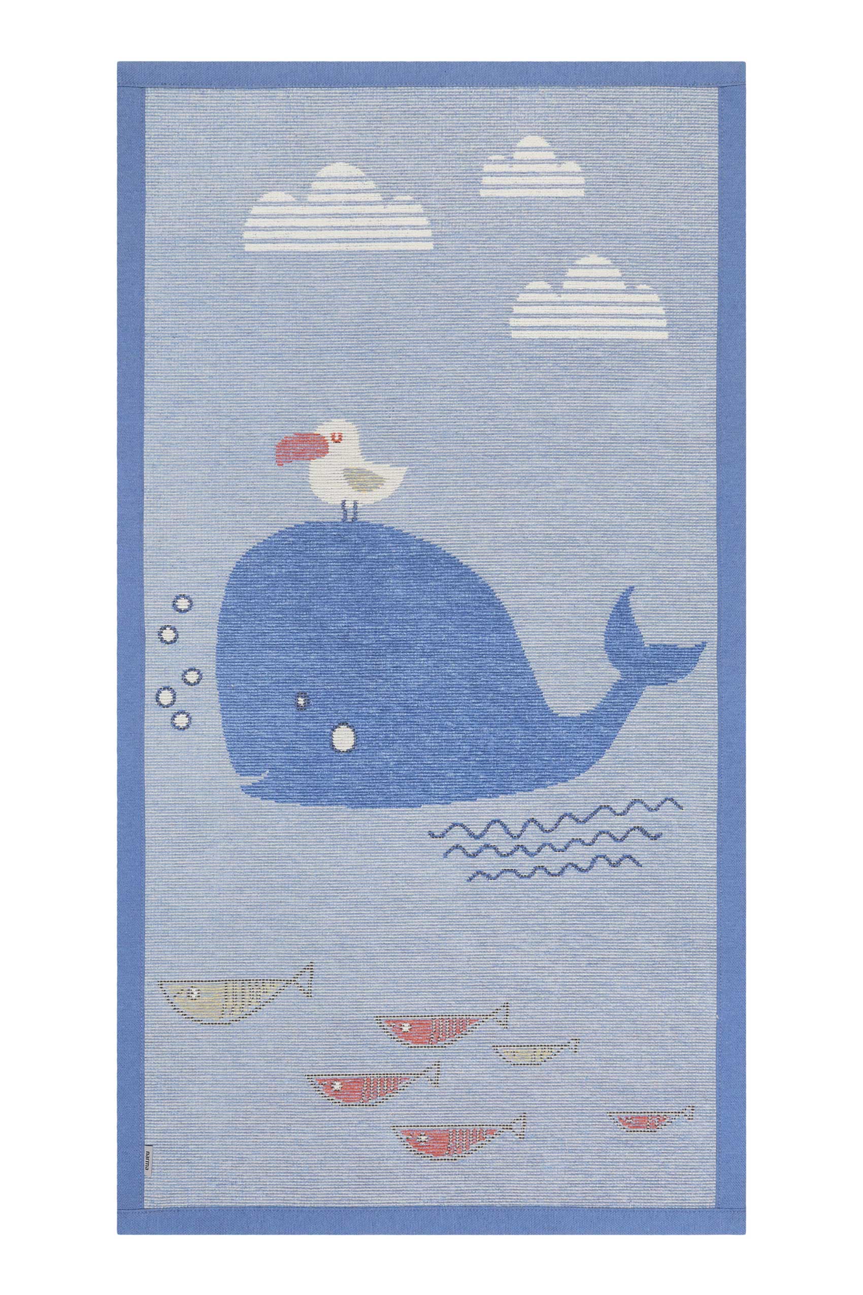 Esprit Kinder-Wendeteppich Blau "Whale Buddy"