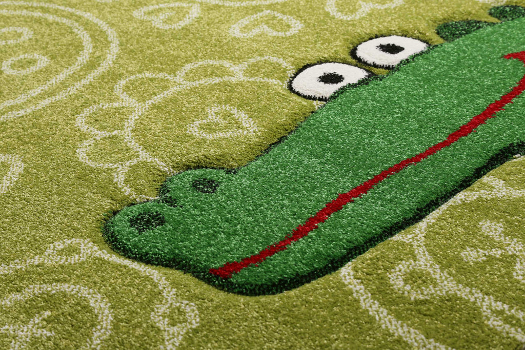 Sigikid Kinderteppich grün "Crocodile"