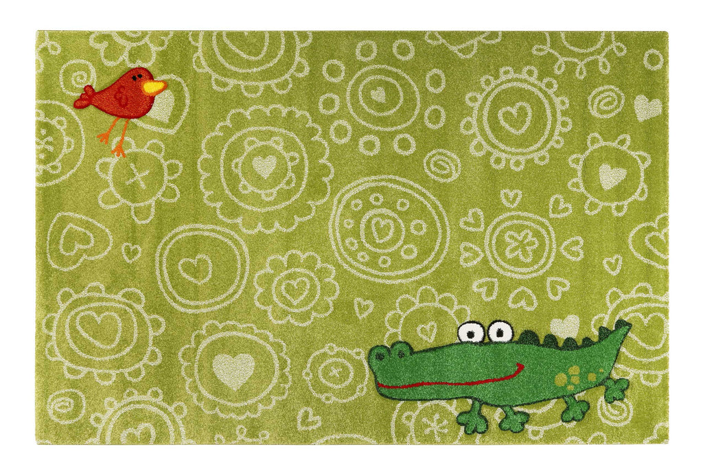 Sigikid Kinderteppich grün "Crocodile"