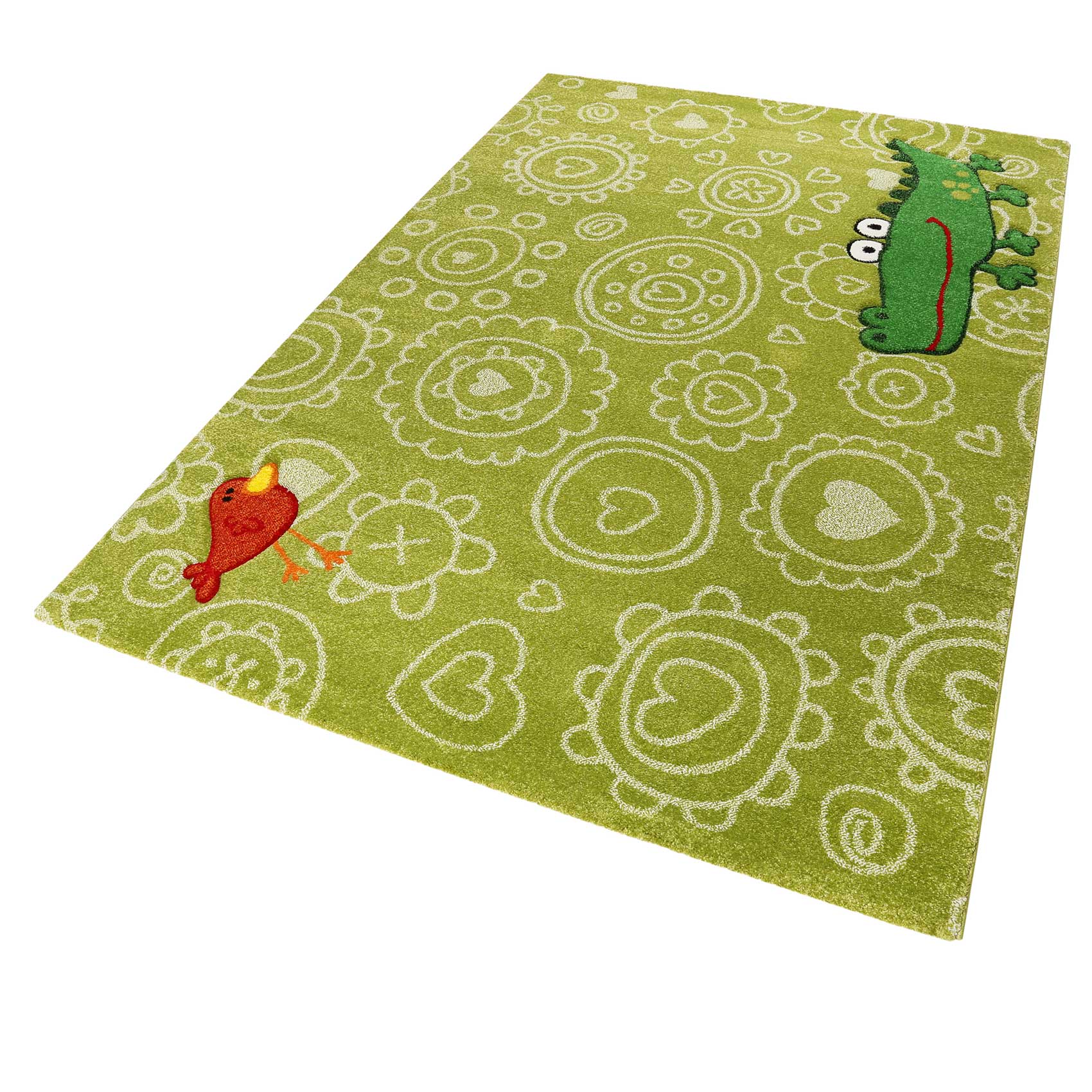 Sigikid Kinderteppich grün "Crocodile"