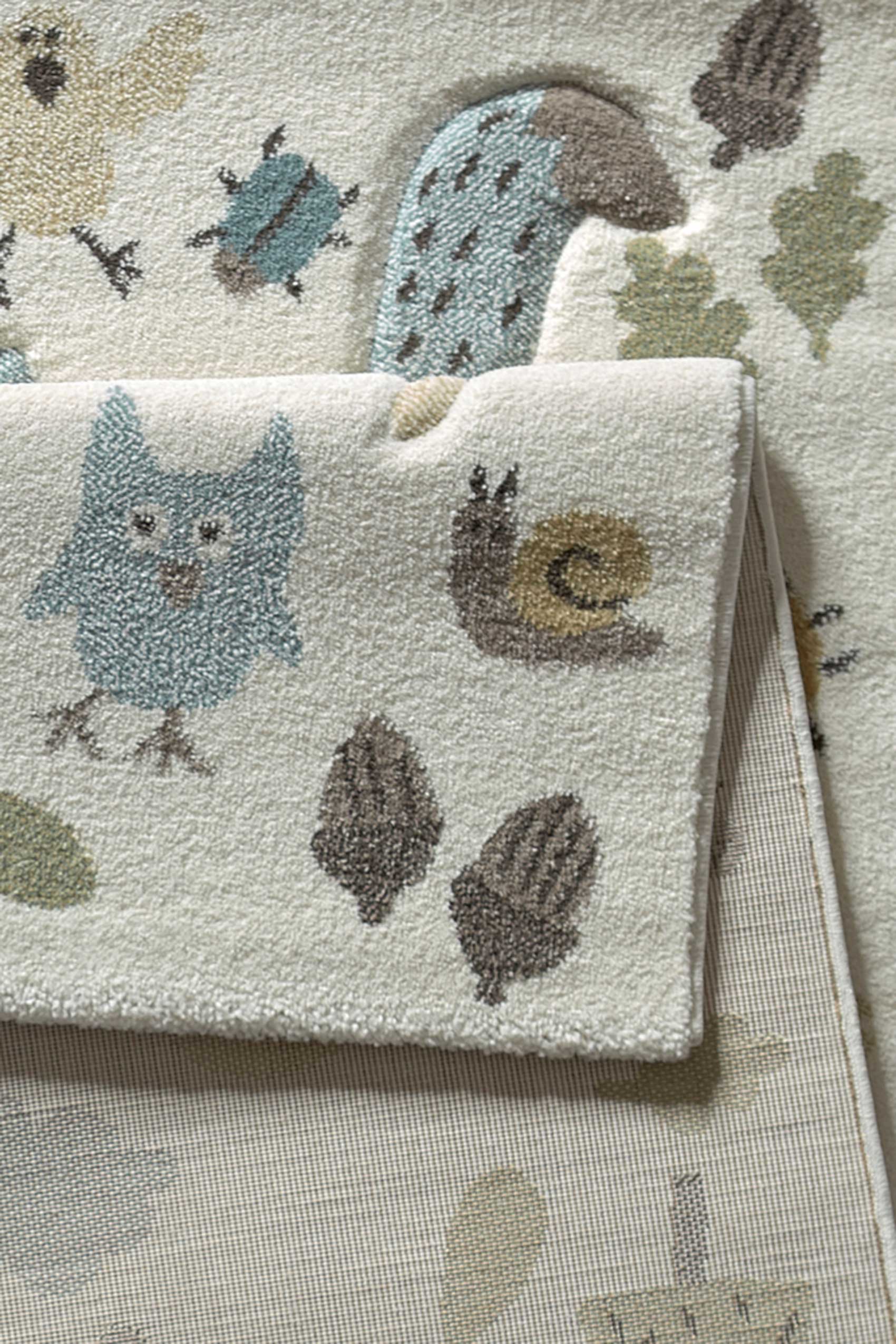 Kinderteppich beige blau "Forest" Sigikid