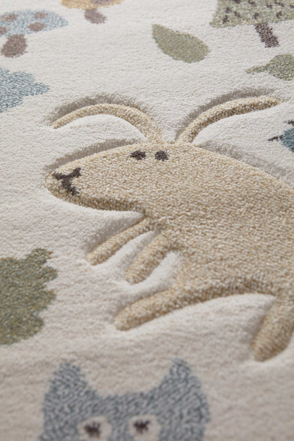 Kinderteppich beige blau "Forest" Sigikid