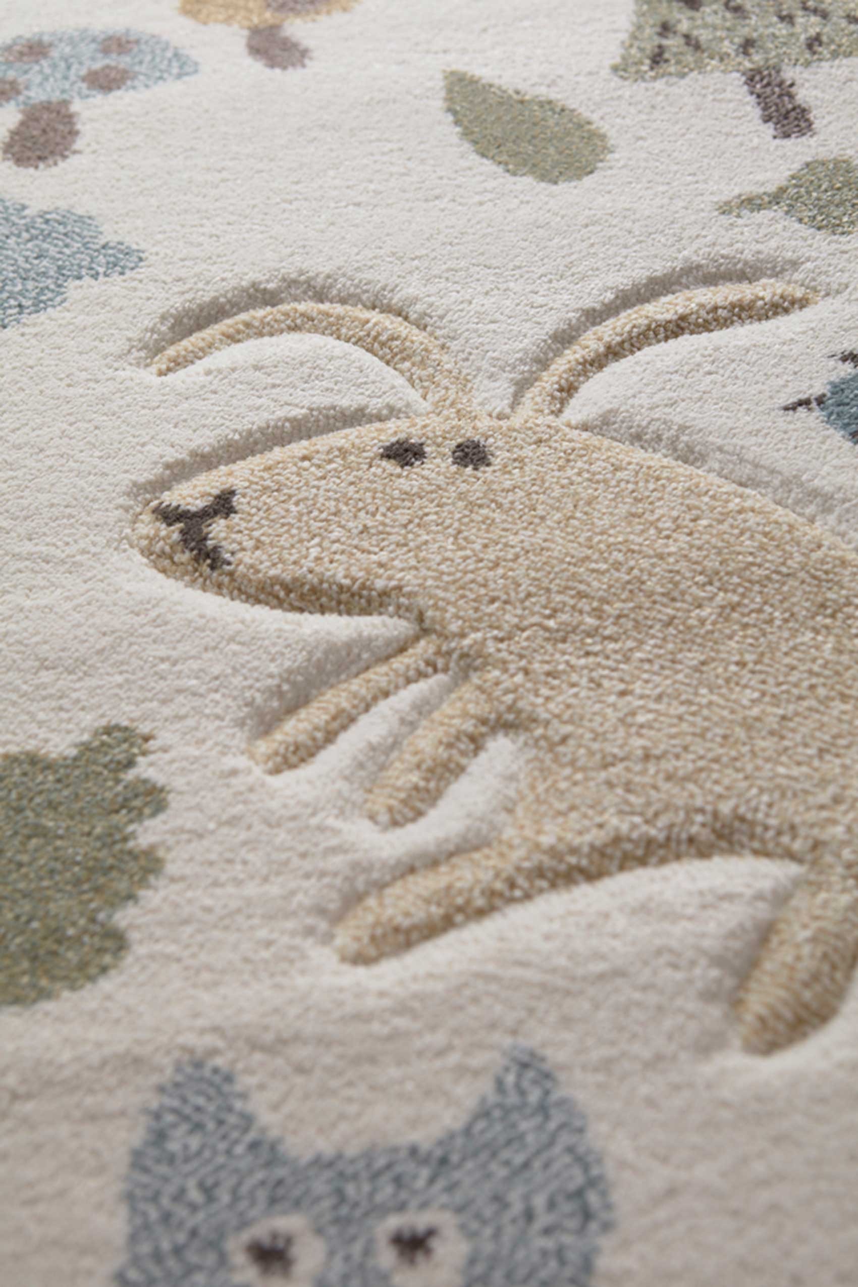Kinderteppich beige blau "Forest" Sigikid
