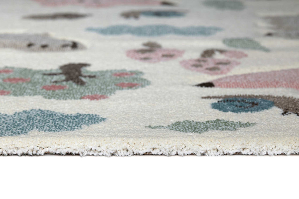Kinderteppich beige rosa "Forest" Sigikid