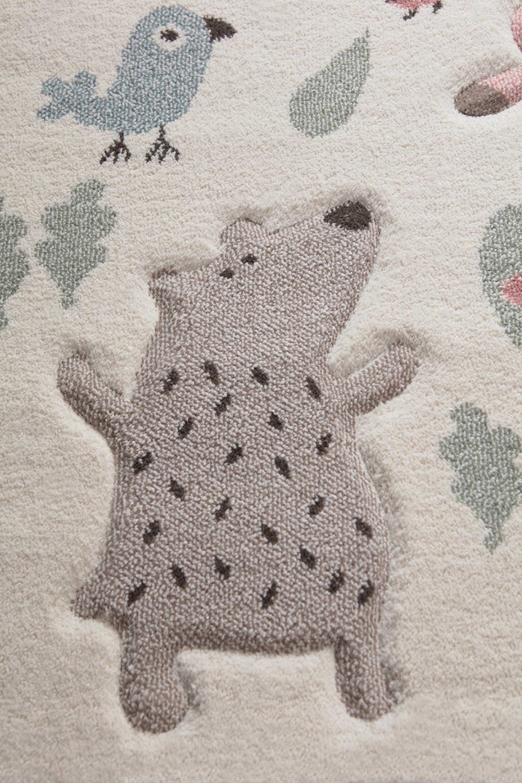 Kinderteppich beige rosa "Forest" Sigikid