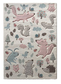 Kinderteppich beige rosa "Forest" Sigikid
