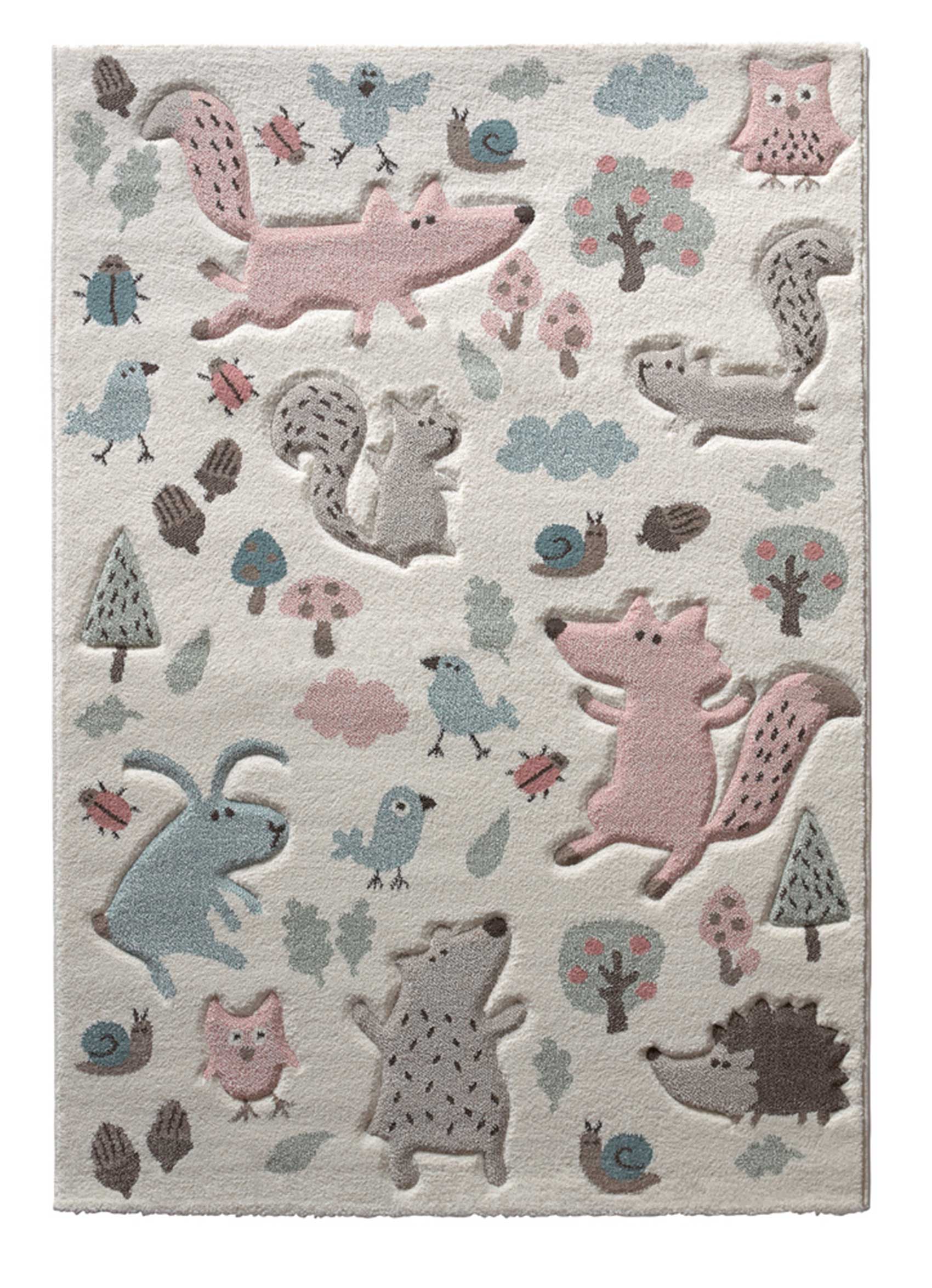 Kinderteppich beige rosa "Forest" Sigikid