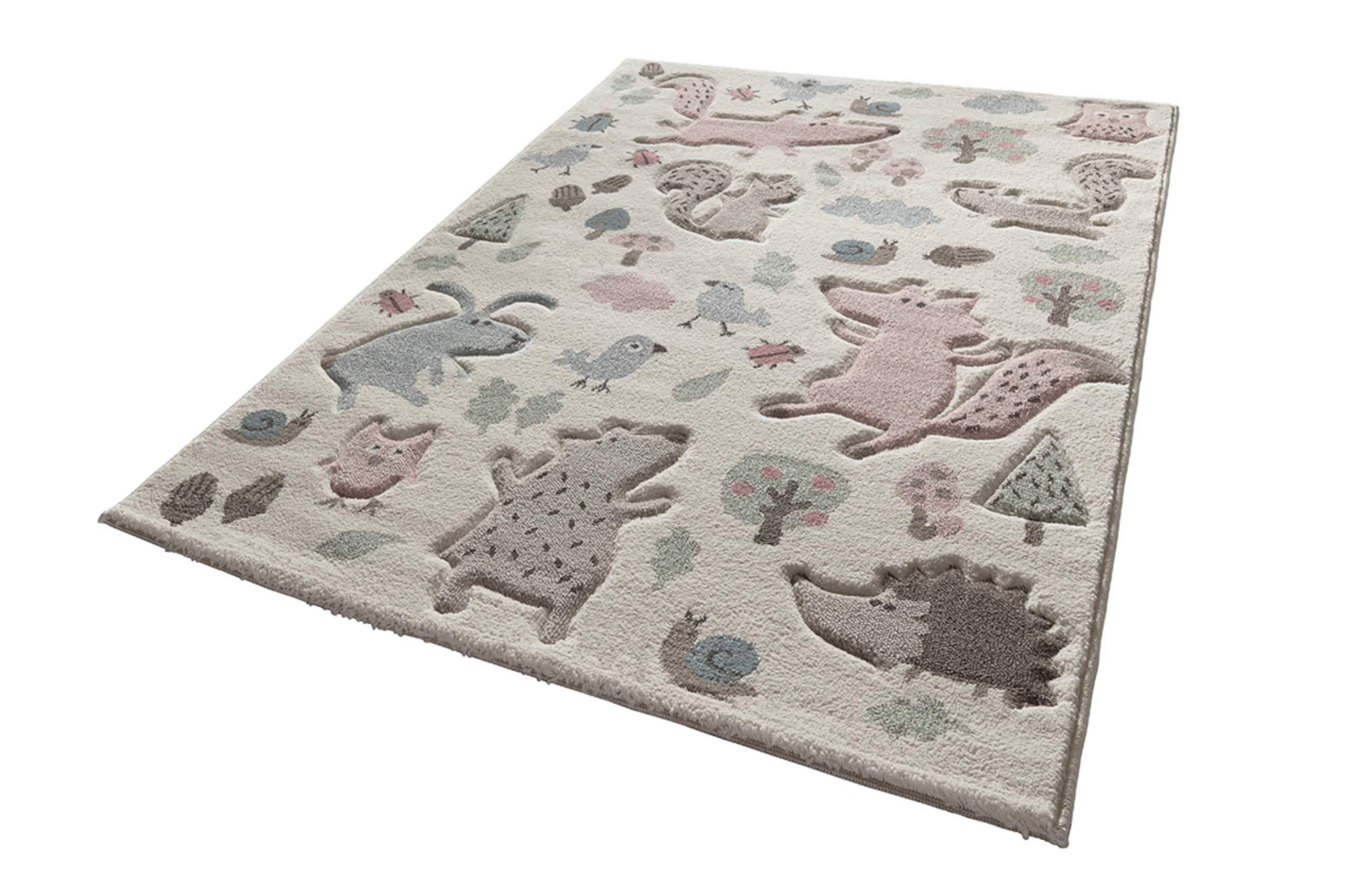 Kinderteppich beige rosa "Forest" Sigikid