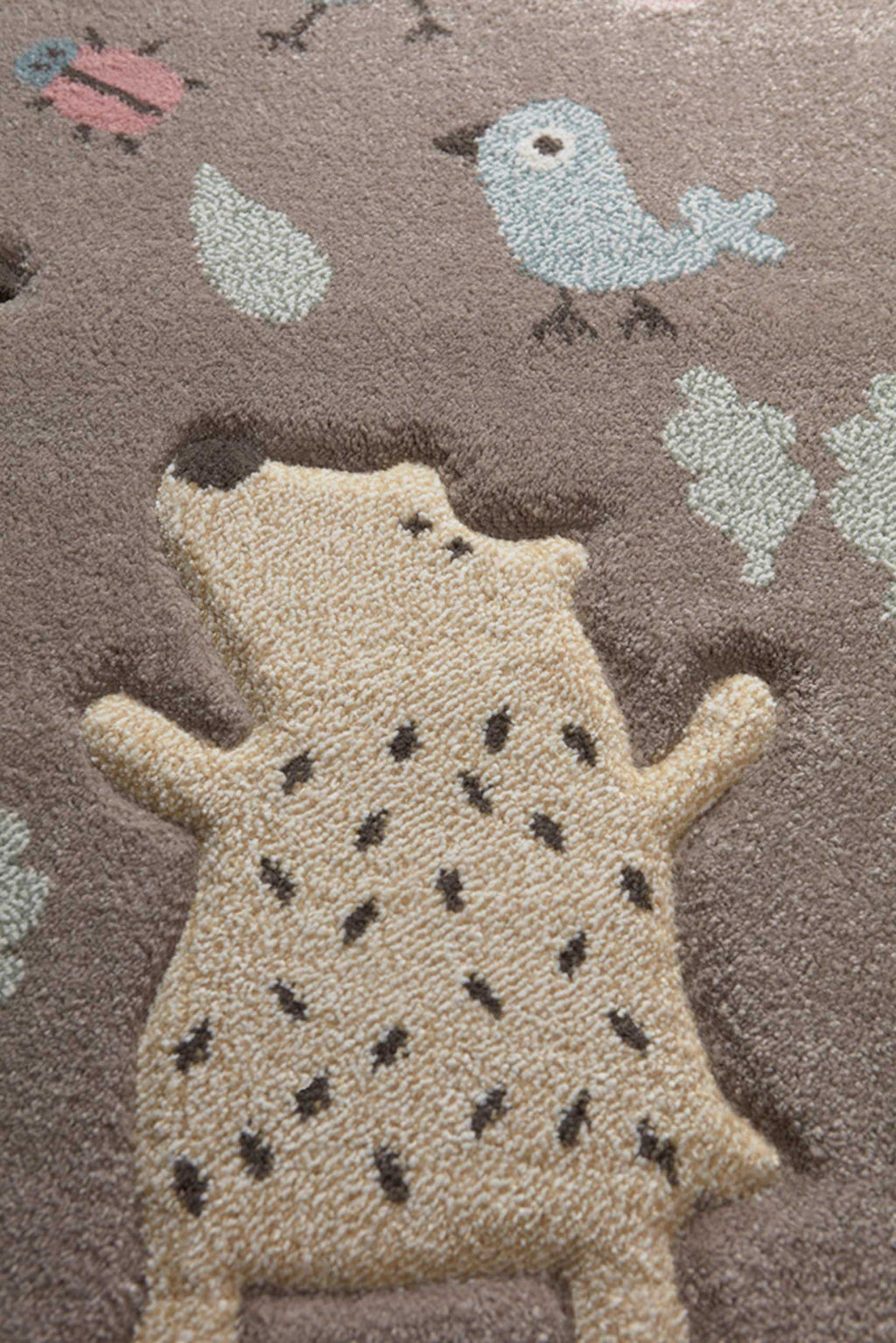 Kinderteppich dunkelbeige rosa blau "Forest" Sigikid