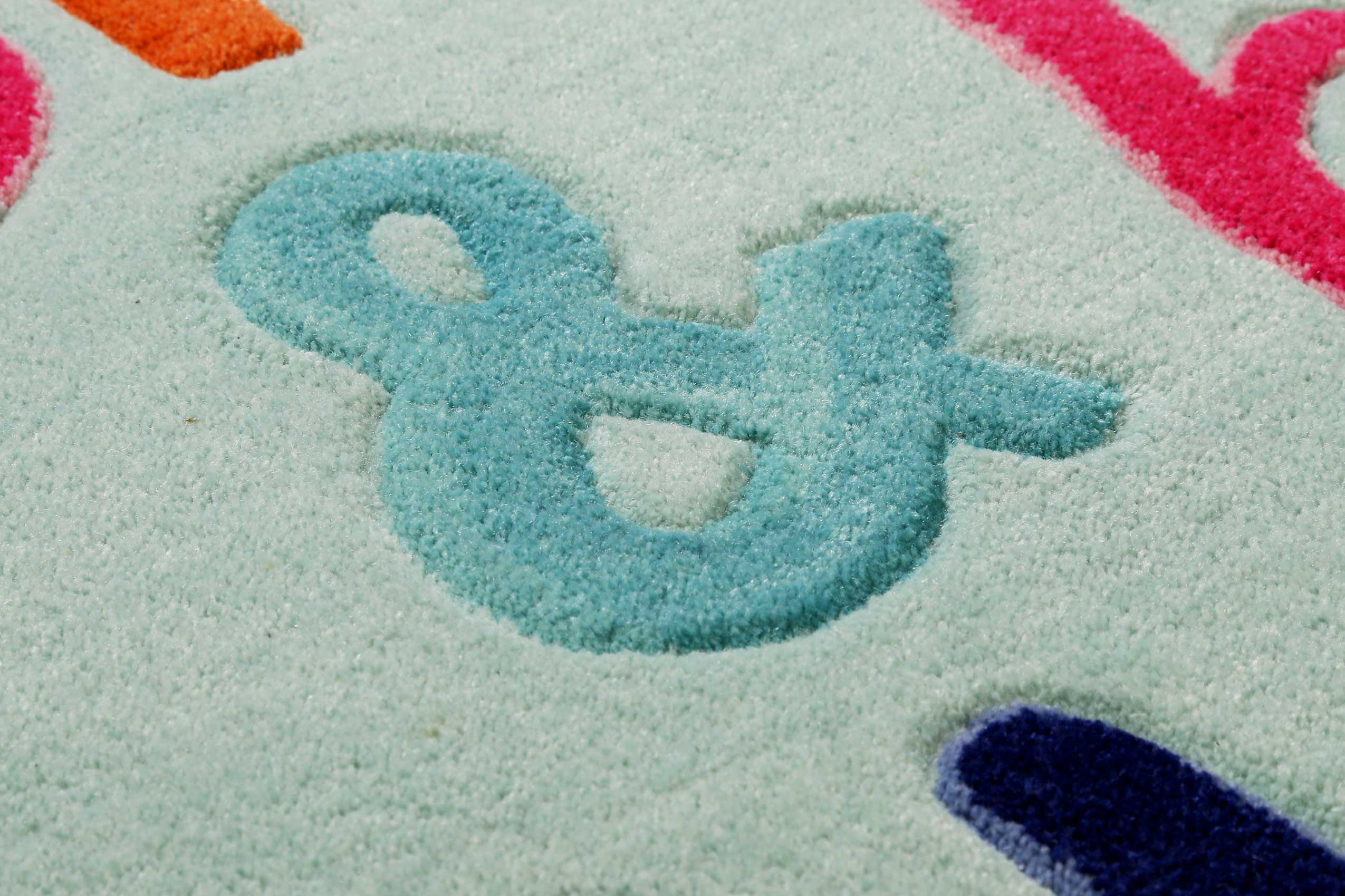 Kinderteppich Türkis "Happy me!" Smart Kids