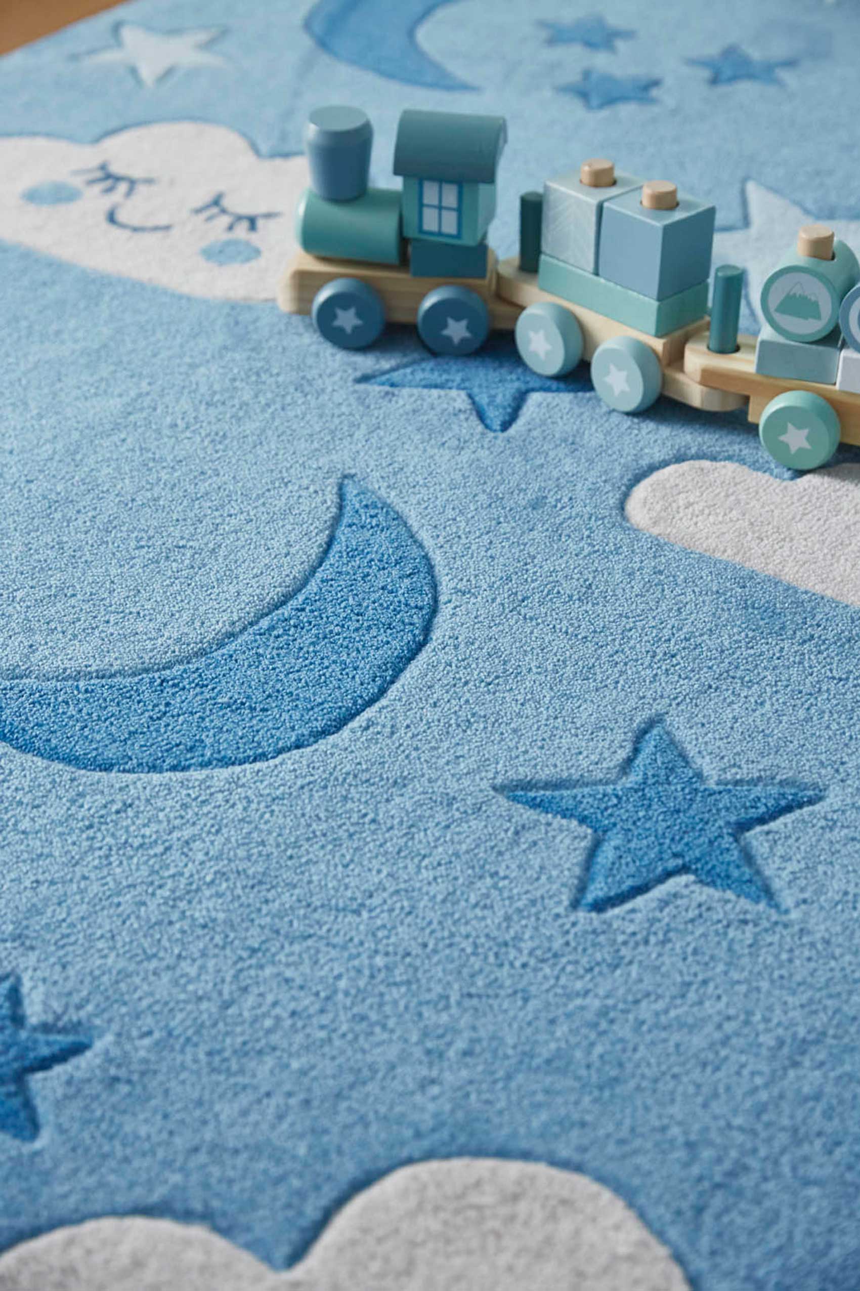 Kinderteppich Blau "LaLeLu" Smart Kids