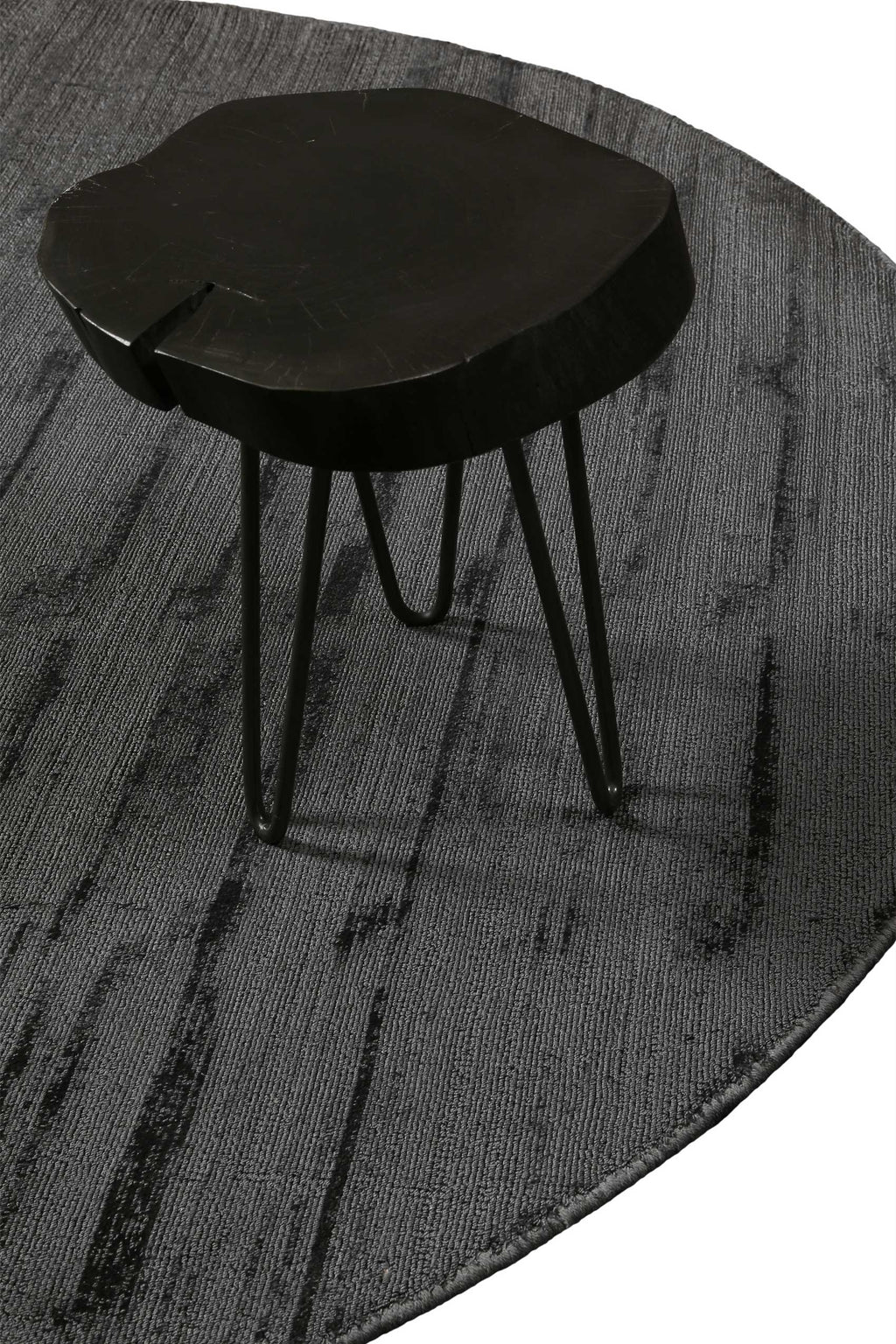 Teppich Rund Anthrazit "Emma" WECONhome Basics