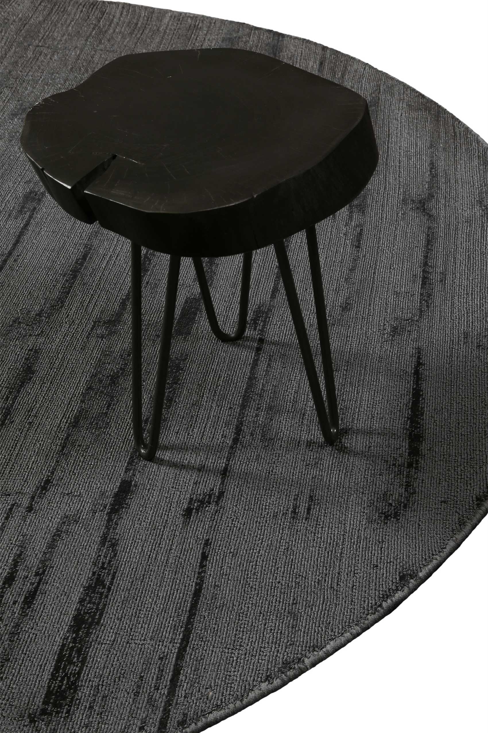 Teppich Rund Anthrazit "Emma" WECONhome Basics