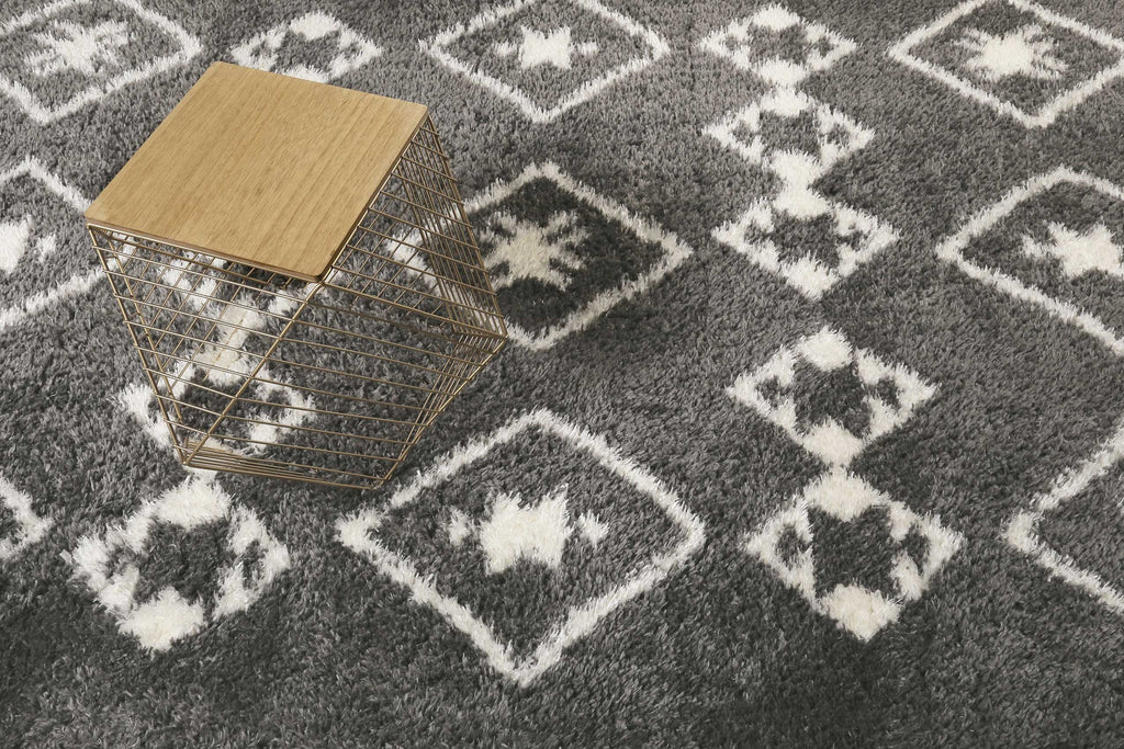 Teppich Grau Hochflor "Boho&Scandic Ayachi" WECONhome