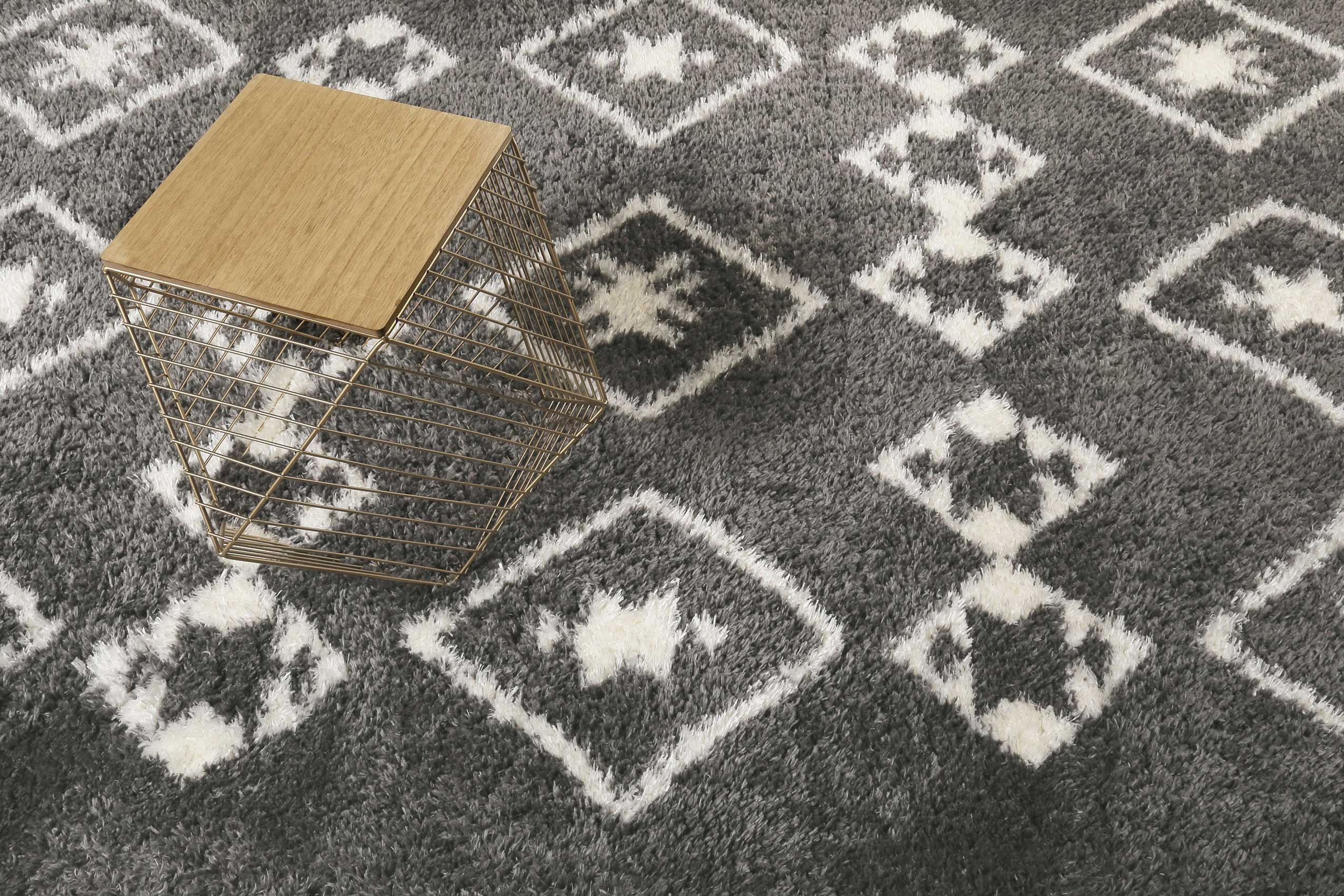Teppich Grau Hochflor "Boho&Scandic Ayachi" WECONhome