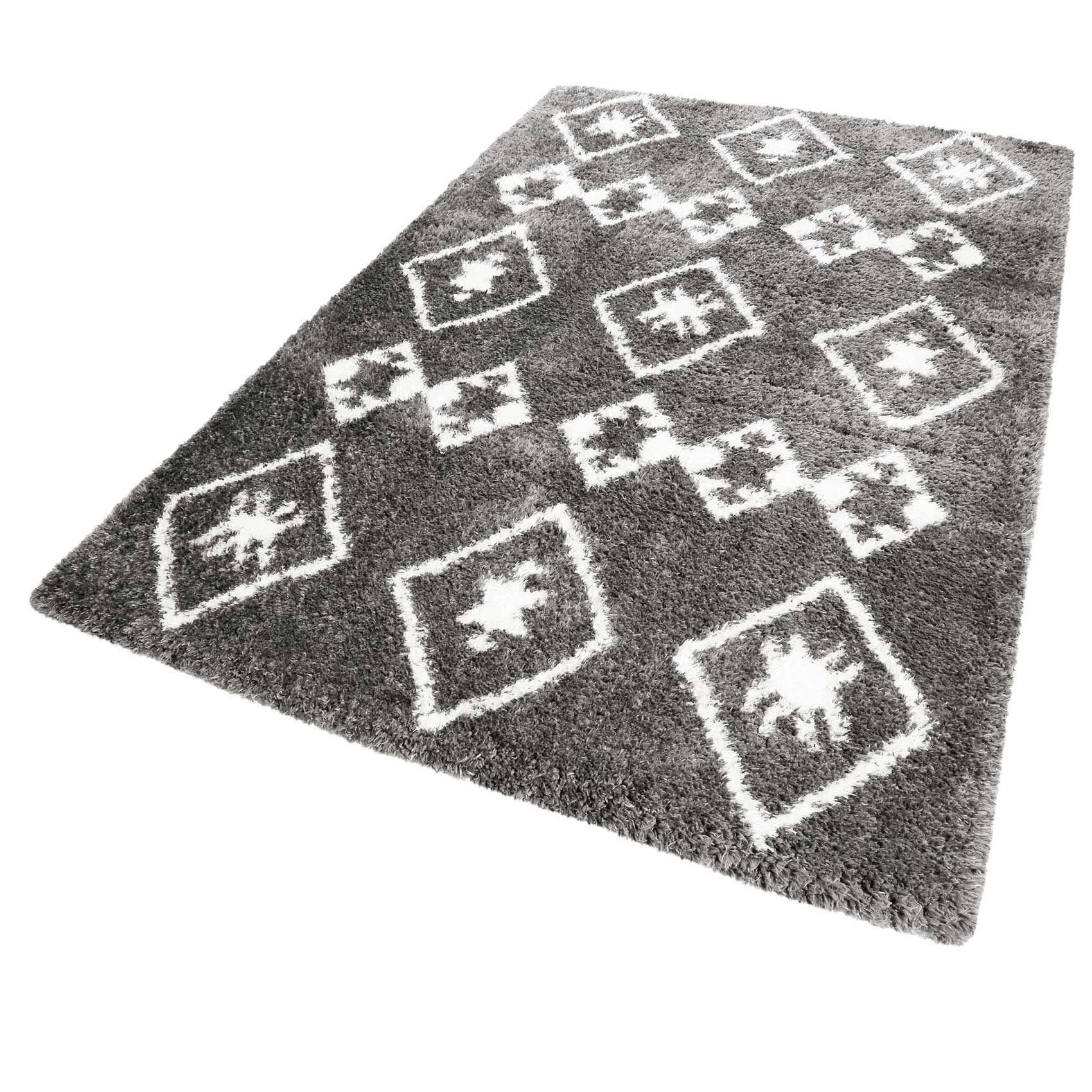 Teppich Grau Hochflor "Boho&Scandic Ayachi" WECONhome