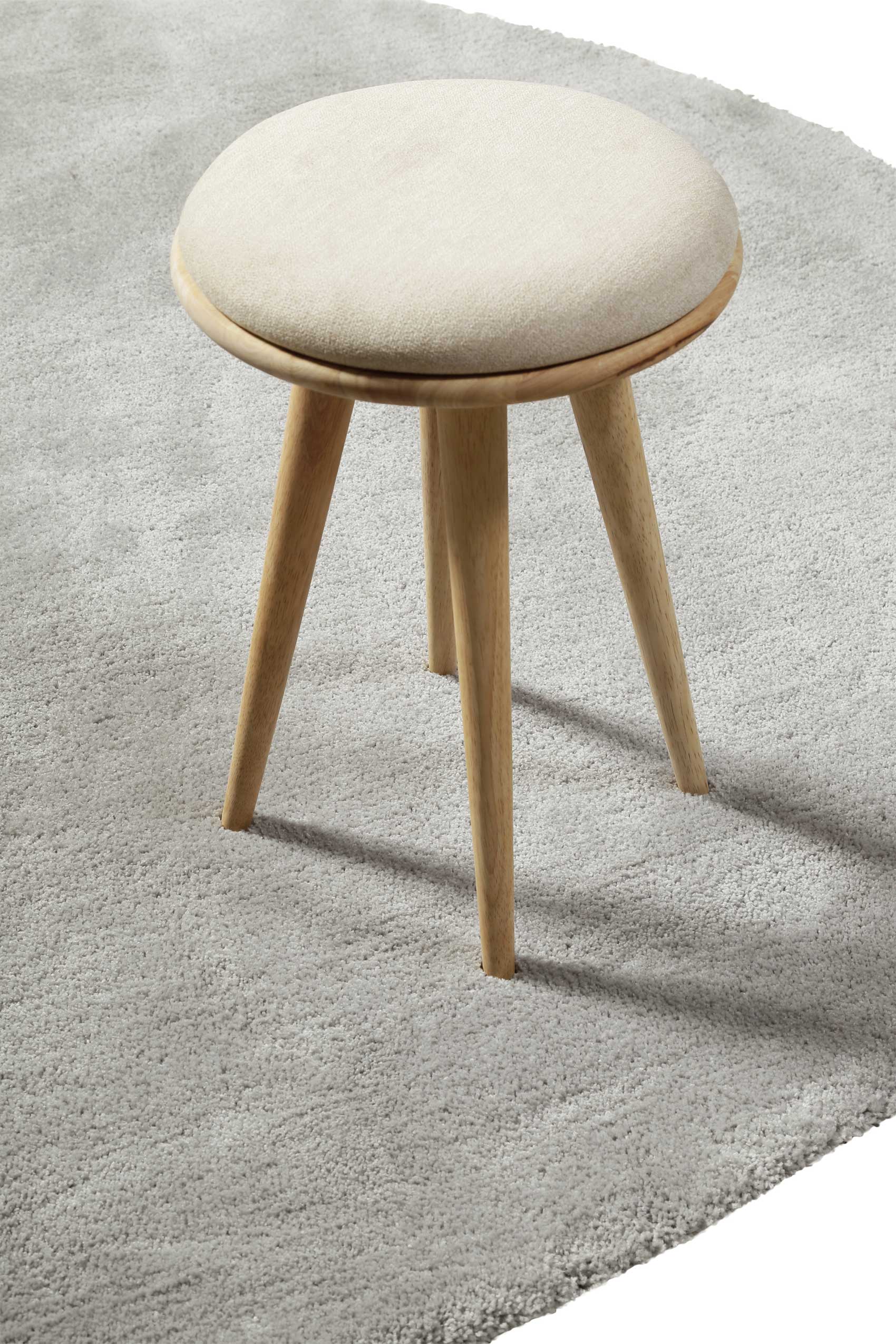 Teppich Rund Hellgrau Hochflor "Emilia" WECONhome Basics