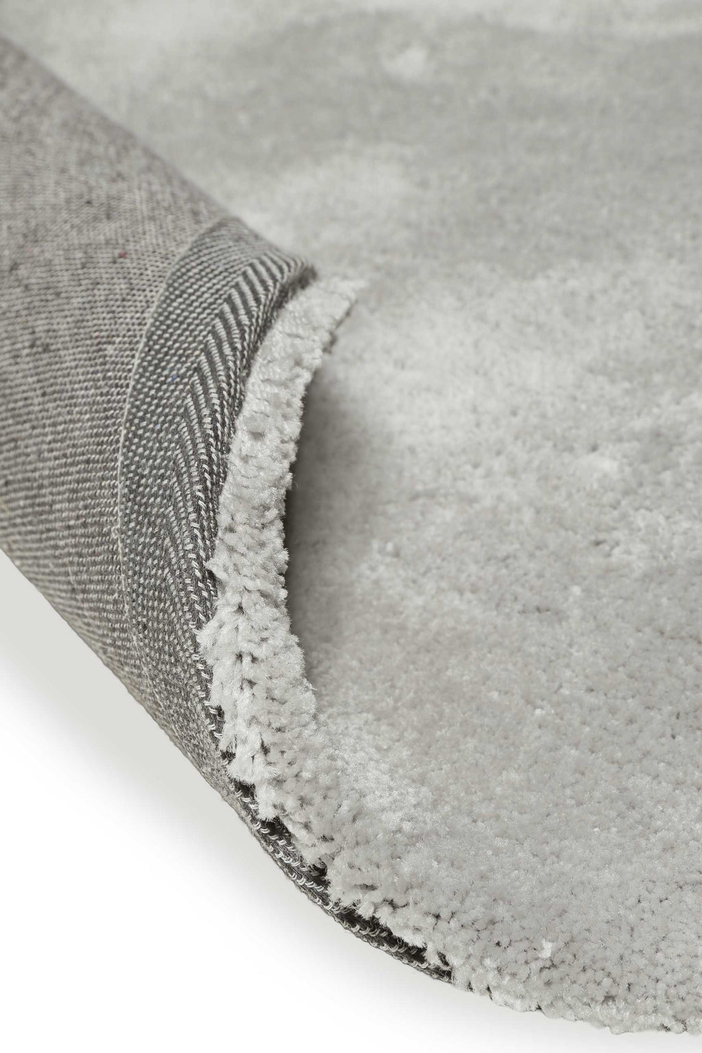 Teppich Rund Hellgrau Hochflor "Emilia" WECONhome Basics