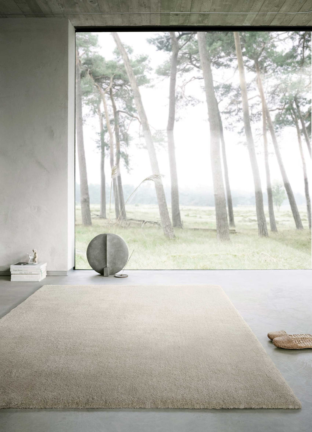 Teppich Beige Grau Hochflor "Emilia" WECONhome Basics