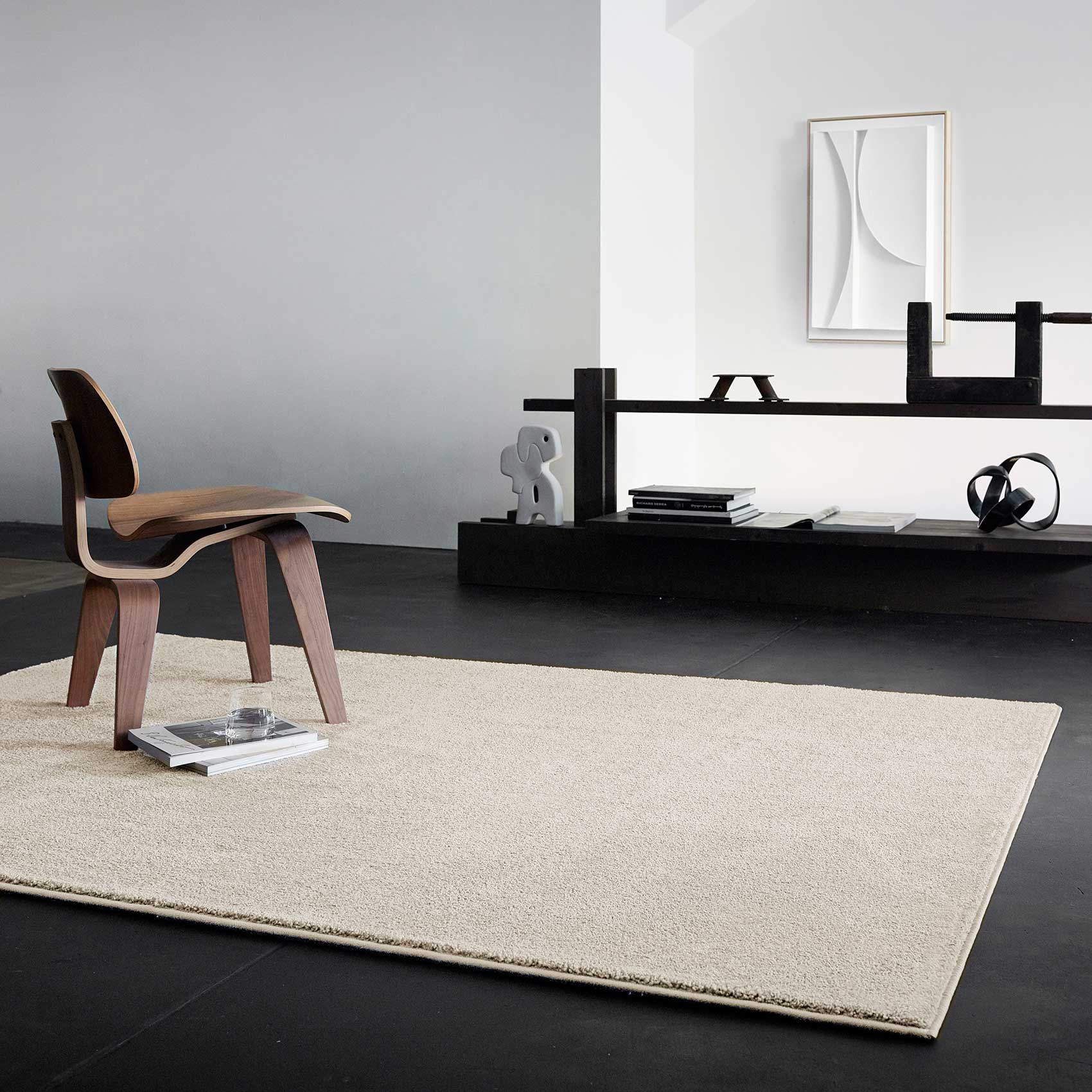 Teppich Weiß Creme Kurzflor "Lotta" WECONhome Basics