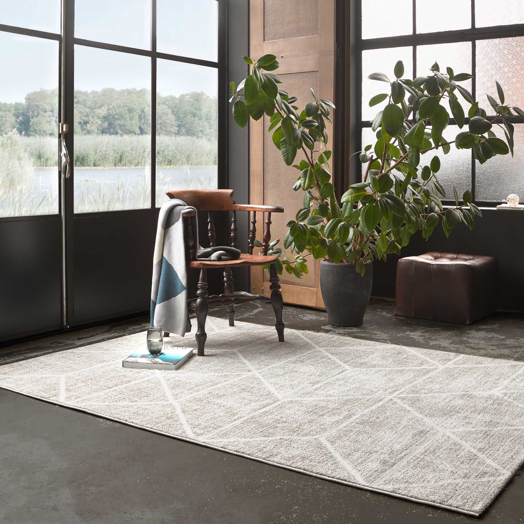 Teppich Grau Sand Kurzflor "Bossa Lounge" WECONhome