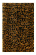 Teppich Animal Print Messing Braun "Croco" WECONhome