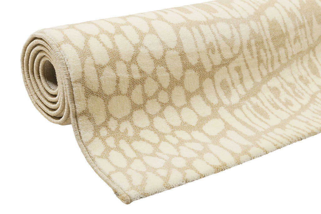 Teppich Animal Print Creme Beige "Croco" WECONhome