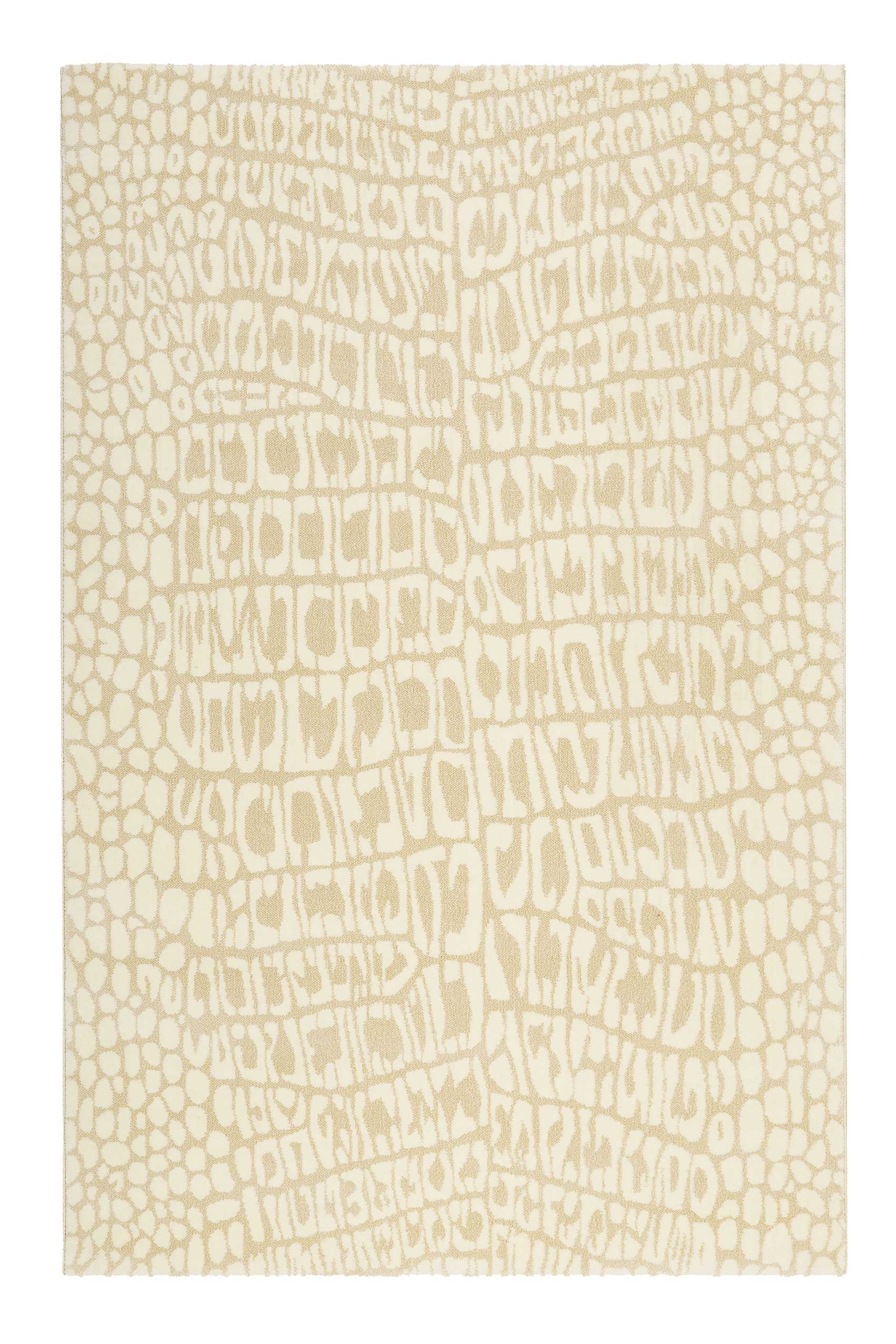 Teppich Animal Print Creme Beige "Croco" WECONhome