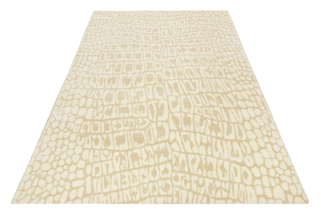 Teppich Animal Print Creme Beige "Croco" WECONhome
