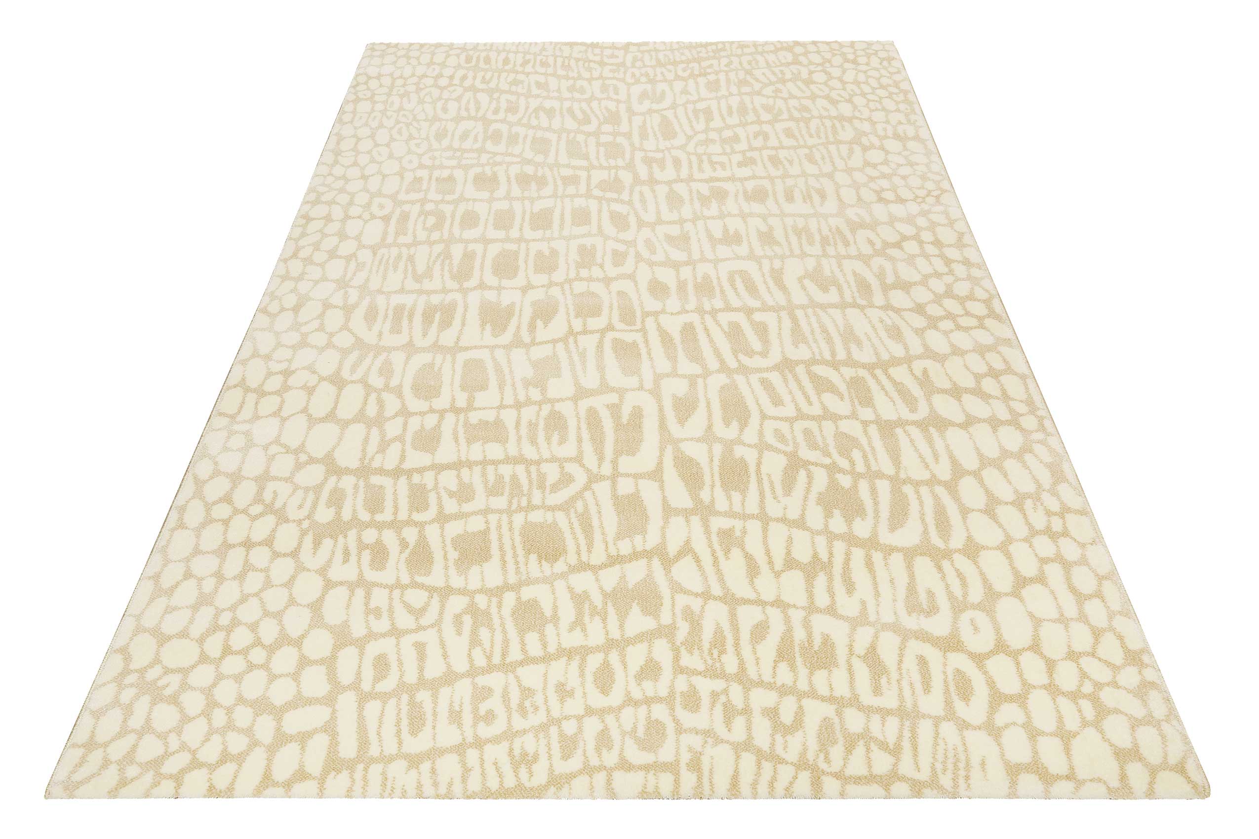 Teppich Animal Print Creme Beige "Croco" WECONhome