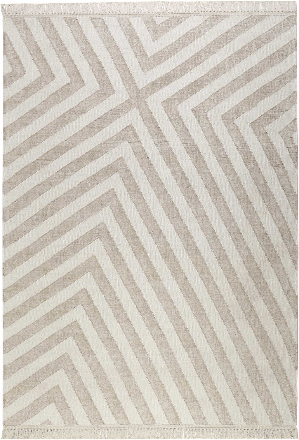 Kelim Teppich Beige aus Naturfaser "Edgy Corners" WECONhome